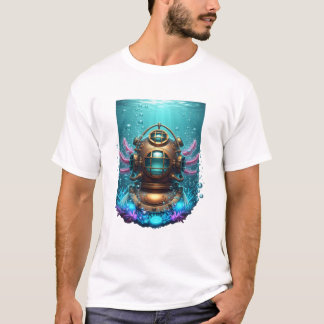 スチームパンクダイビング アホロートル Tシャツ | ビンテージ レトロ ユ
