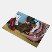 スチームパンクダックスフーズビクトリアンブーツ ドアマット (アングル)