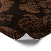 スチームパンクダマスクパリスヴィンテージシャンデリア ポスター (角)