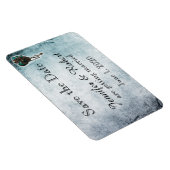 スチームパンクティール（緑がかった色）ハート結婚式の日付を保存 マグネット (右側)