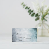 スチームパンクティール(緑がかった色)結婚ハート座席表 プレイスカード (スタンド正面)