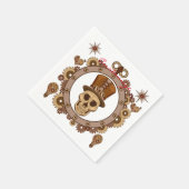 スチームパンクテーマトップハットスカルサンダー_コーブ スタンダードカクテルナプキン (角)