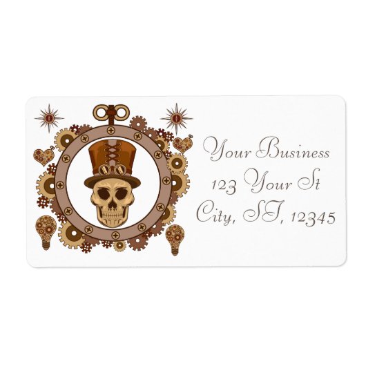 スチームパンクテーマトップハットスカルサンダー_コーブ ラベル (正面)