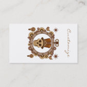 スチームパンクテーマトップハットスカルサンダー_コーブ 名刺 (裏面)