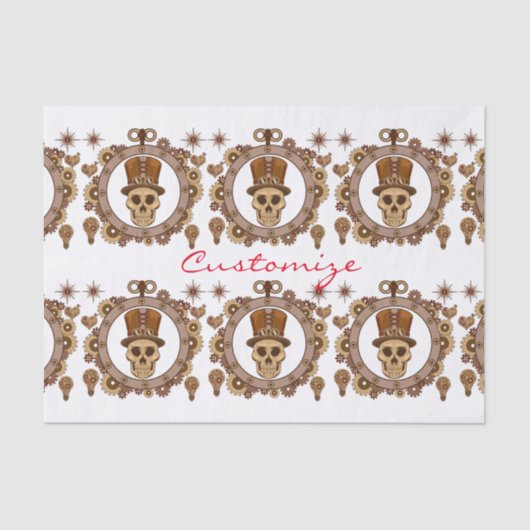 スチームパンクテーマトップハットスカルサンダー_コーブ 薄葉紙 (正面)