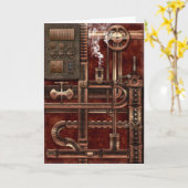 スチームパンクデザイングリーティングカード カード (黄色い花)