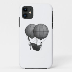 スチームパンクデザイン白黒飛んでいる機械 iPhone 11 ケース
