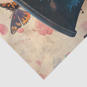 スチームパンクトップハット蝶の花のデコページ 薄葉紙 (詳細)