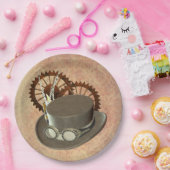 スチームパンクハットとギア ペーパープレート (パーティー)