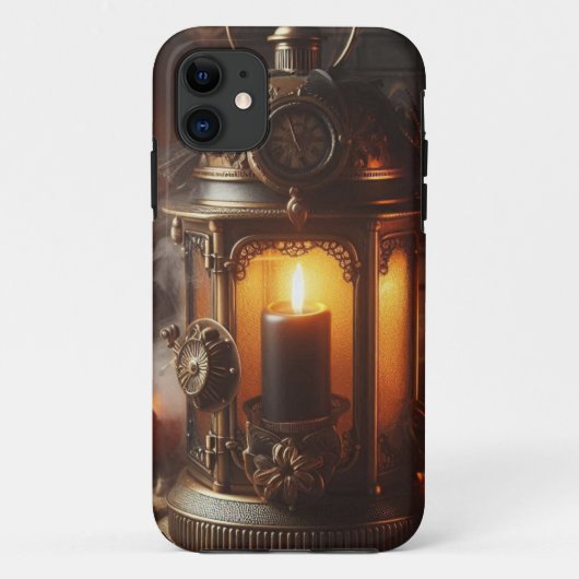 スチームパンクハロウィンブラックランタン Case-Mate iPhoneケース (裏面)