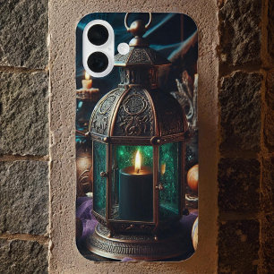 スチームパンクハロウィーンクロックワークブラックランタン iPhone 16 PLUSケース