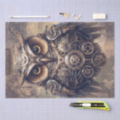 スチームパンクハロウィーンフクロウ 薄葉紙 (クラフト)