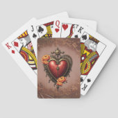 スチームパンクハートと花。 トランプ (裏面)