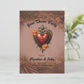 スチームパンクハートと花。 招待状 (スタンド正面)