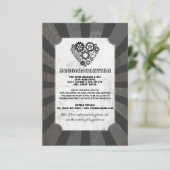 スチームパンクハートコーグスアコモデーションウェディングカード エンクロージャーカード (スタンド正面)