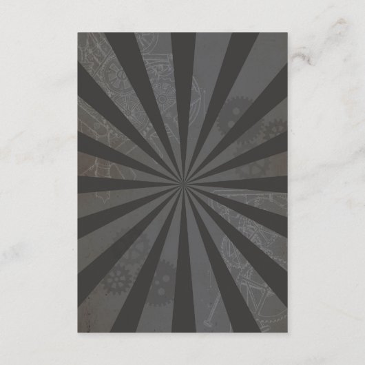 スチームパンクハートコーグスアコモデーションウェディングカード エンクロージャーカード (裏面)