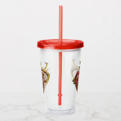 スチームパンクハート解剖学的ルビーとギア アクリルタンブラー (右)