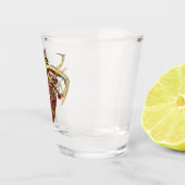 スチームパンクハート解剖学的ルビーとギア ショットグラス (右)