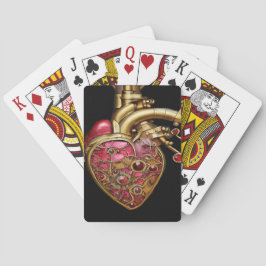 スチームパンクハート解剖学的ルビーとギア トランプ