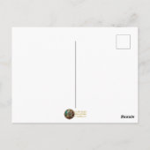 スチームパンクハート解剖学的ルビーとギア ポストカード (裏面)