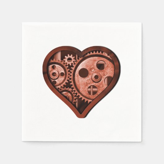 スチームパンクハート スタンダードカクテルナプキン (正面)