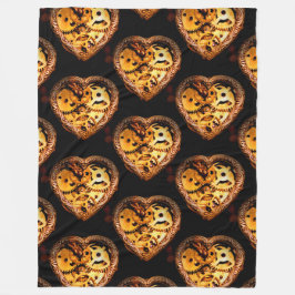 スチームパンクハート フリースブランケット