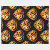 スチームパンクハート フリースブランケット (正面(横))