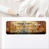 スチームパンクハート、窓と時計 ラベル (インサイチュ)