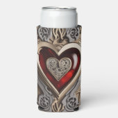 スチームパンクハート – 複雑な機械的愛 スリム缶クーラー (Seltzer正面)