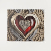 スチームパンクハート – 複雑な機械的愛 タペストリー (正面(横))
