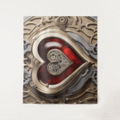 スチームパンクハート – 複雑な機械的愛 タペストリー (正面)