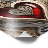 スチームパンクハート – 複雑な機械的愛 フォトプリント            (角)