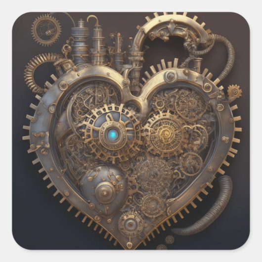 スチームパンクハート |金属ギア スクエアシール (正面)