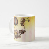 スチームパンクバルーンアンティークイエロー コーヒーマグカップ (正面左)