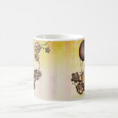 スチームパンクバルーンアンティークイエロー コーヒーマグカップ (中央)