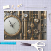 スチームパンクパイプとゲージティッシュペーパー 薄葉紙 (クラフト)