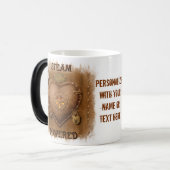 スチームパンクパーソナライズされたハート モーフィングマグカップ (正面左)