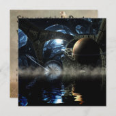 スチームパンクパーティの招待状パーソナライズされた 招待状 (正面/裏面)