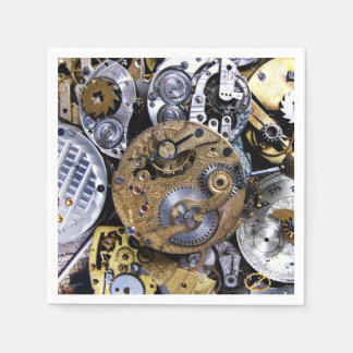 スチームパンクパーティーヴィンテージビクトリアンポケットウォッチ スタンダードカクテルナプキン