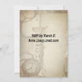 スチームパンクパーティーヴィンテージビクトリアン招待状 招待状 (裏面)