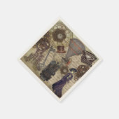 スチームパンクパーティー供給ヴィンテージ工業 スタンダードカクテルナプキン (角)