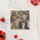 スチームパンクパーティー供給ヴィンテージ工業 スタンダードカクテルナプキン (インサイチュ)