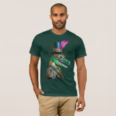 スチームパンクパーティー動物アリゲーター マルディグラ Tシャツ (正面フル)