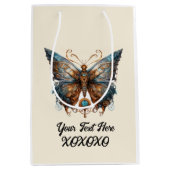 スチームパンクパーティー蝶 ミディアムペーパーバッグ (正面)