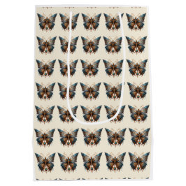 スチームパンクパーティー蝶 ミディアムペーパーバッグ