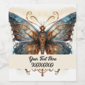 スチームパンクパーティー蝶 ワインラベル (シングルラベル)