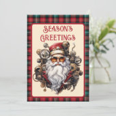 スチームパンクヒップスターサンタ シーズンカード (スタンド正面)