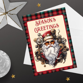 スチームパンクヒップスターサンタ シーズンカード