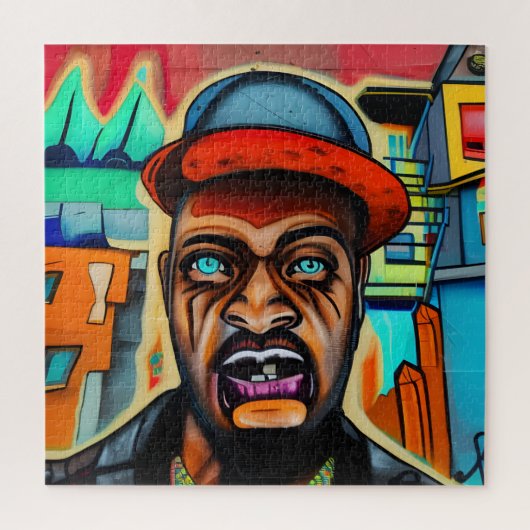 スチームパンクヒップホップマスタージャッキー ジグソーパズル (縦)