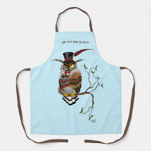 スチームパンクビクトリアンフクロウ エプロン (正面)